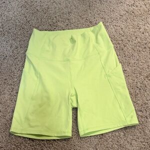 NWOT Fabletics pure luxe neon biker shorts super soft athleisure workout